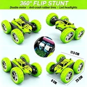 HNH Remote Control Stunt Car, 2.4GHz Double Sided RC Stunt Car, LED Wheel & Headlight 360°Flips Cars Toy Gift for 4-12 Year Old