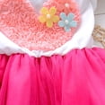 thumbnail image 4 of URMAGIC Infant Baby Girls Sleeveless Love Heart Petal Bridemaids Dress Lace Tulle Sun Dress, 4 of 7
