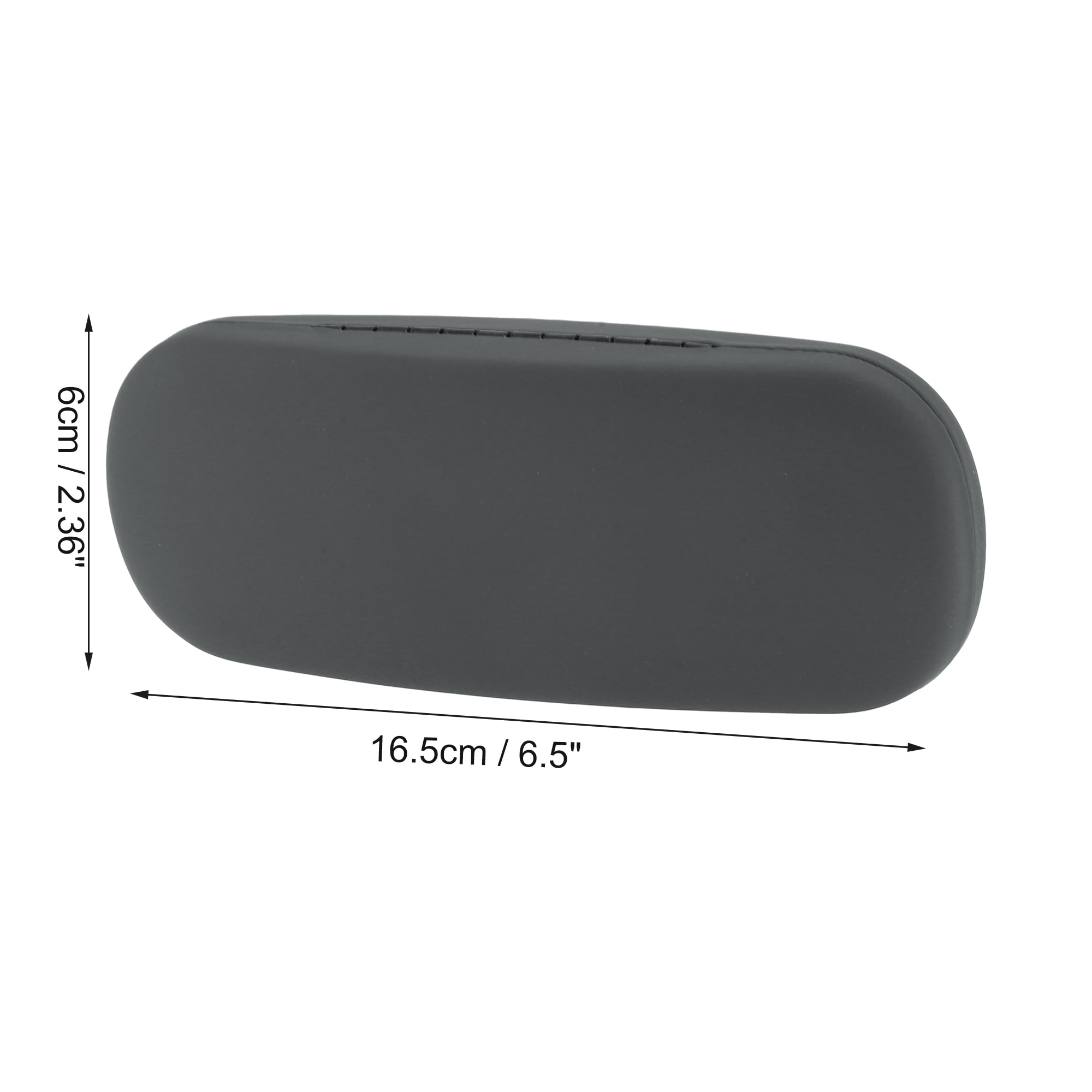 Unique Bargains Retro Round Lightweight Eyeglasses Storage 6.5"x2.36"x1.38" Gray