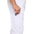 thumbnail image 7 of M&M SCRUBS Men's Jogger Scrub Set – Luxe Stretch Medical Uniform, V-Neck Scrubs Top & Jogger Pants (White, X-Large), 7 of 7