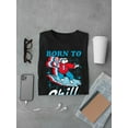 thumbnail image 3 of Born To Chill - Surfing Polar-Bear ICEE Graphic Men's T-shirt, 3 of 4