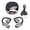 Black, variant on Riousery Translation Earbuds Earhook Active Noise Reduction Wireless Bluetooth AI Language Translator Earbuds, Premium Black Edition, 4.7 inches / 12 cm