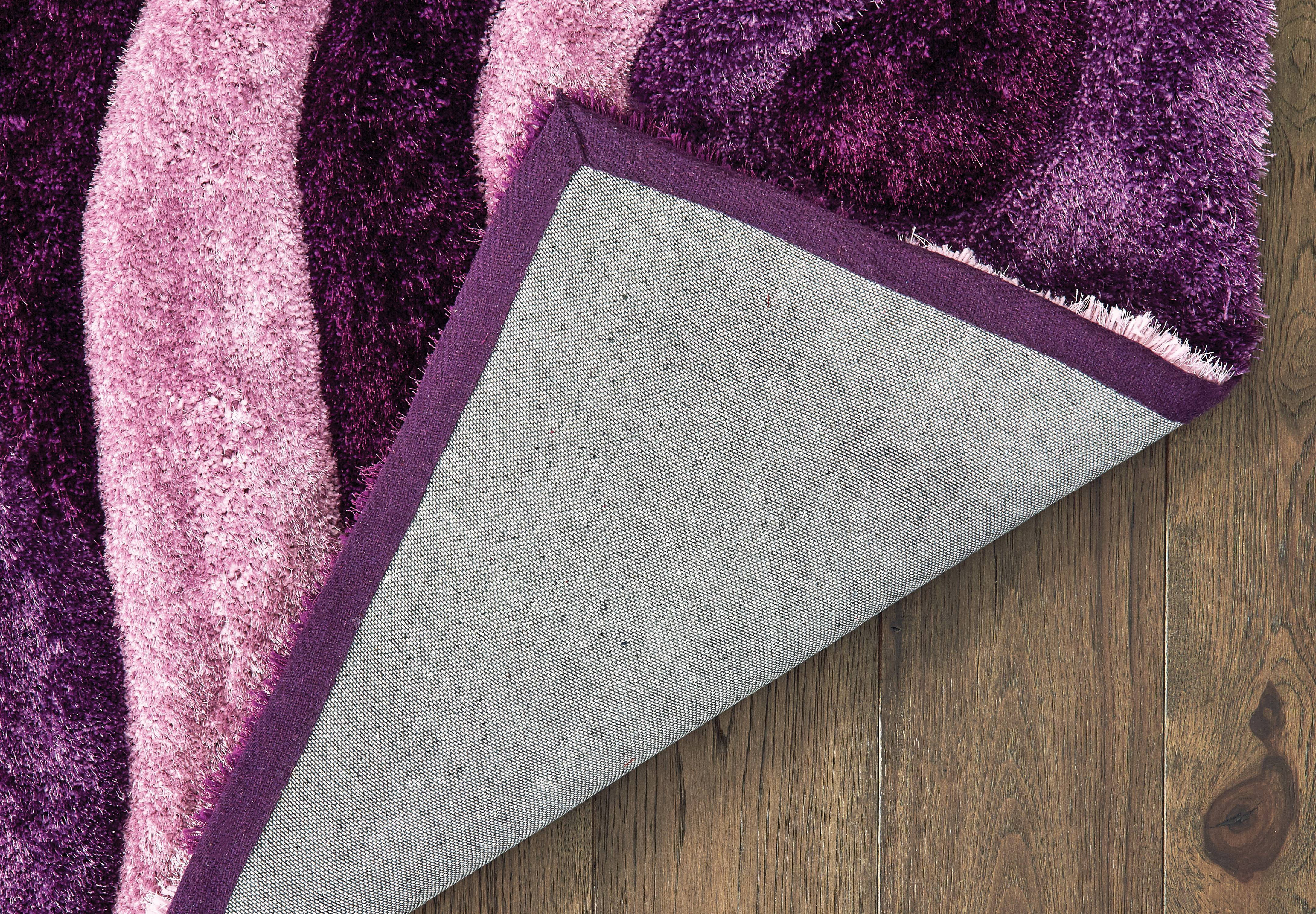 United Weavers of America Swirl Shag Contemporary Area Rugs, Purple