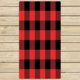 thumbnail image 1 of Toalla de Baño ABPHQTO Tartán rojo y negro 75x140 cm, 1 of 1