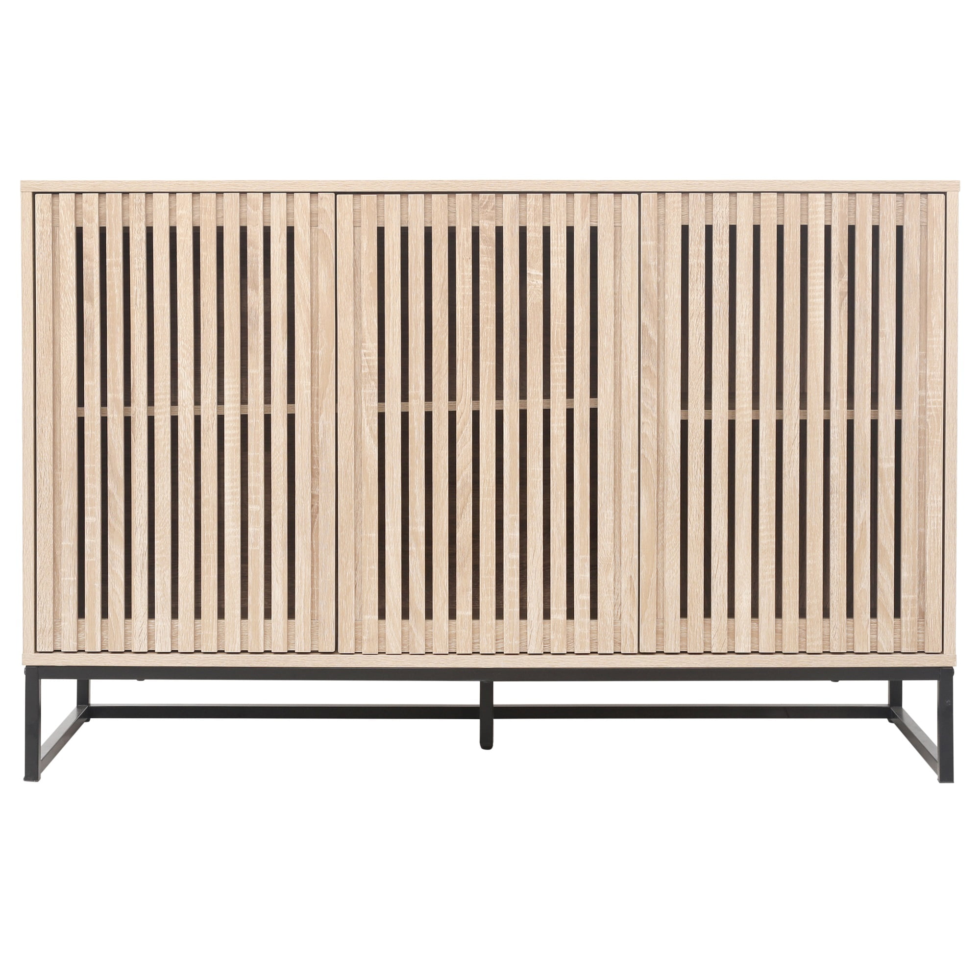 Kadyn Accent Storage Cabinet, Cabinet with 3 Door, Suitable for Living Room, Natural Kadyn Accent Storage Cabinet, Cabinet with 3 Door, Suitable for Living Room, Natural