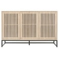 thumbnail image 3 of Spaco 3 Door Accent Storage Cabinet Sideboard Cabinet for Living Room, Natural, 3 of 11