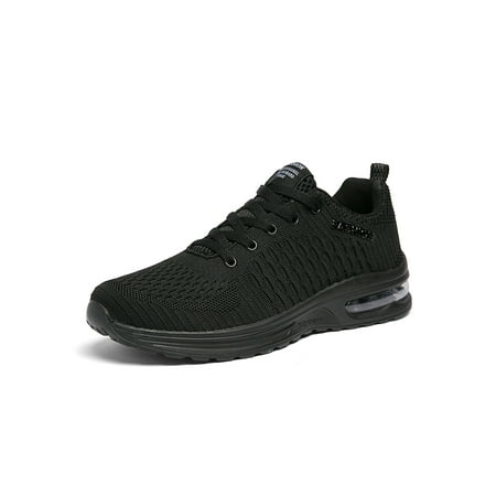 

Colisha Mens Sneakers Cushioning Athletic Shoes Mesh Running Shoe Gym Slip Resistant Trainers Sport Full Black 9.5