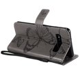thumbnail image 3 of Samsung Galaxy S10 Plus Wallet Case, Dteck Embossed Butterfly Flip PU Leather Folio Stand Case Cover Built-in Card Slots & Money Pocket, with wrist Strap, For Samsung Galaxy S10+, Gray, 3 of 6