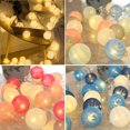 thumbnail image 5 of Cotton Ball LED Fairy String Lights Garland Christmas Tree Decorations for Holiday Home Room Decor Wedding Party Curtain Lamp, 5 of 5