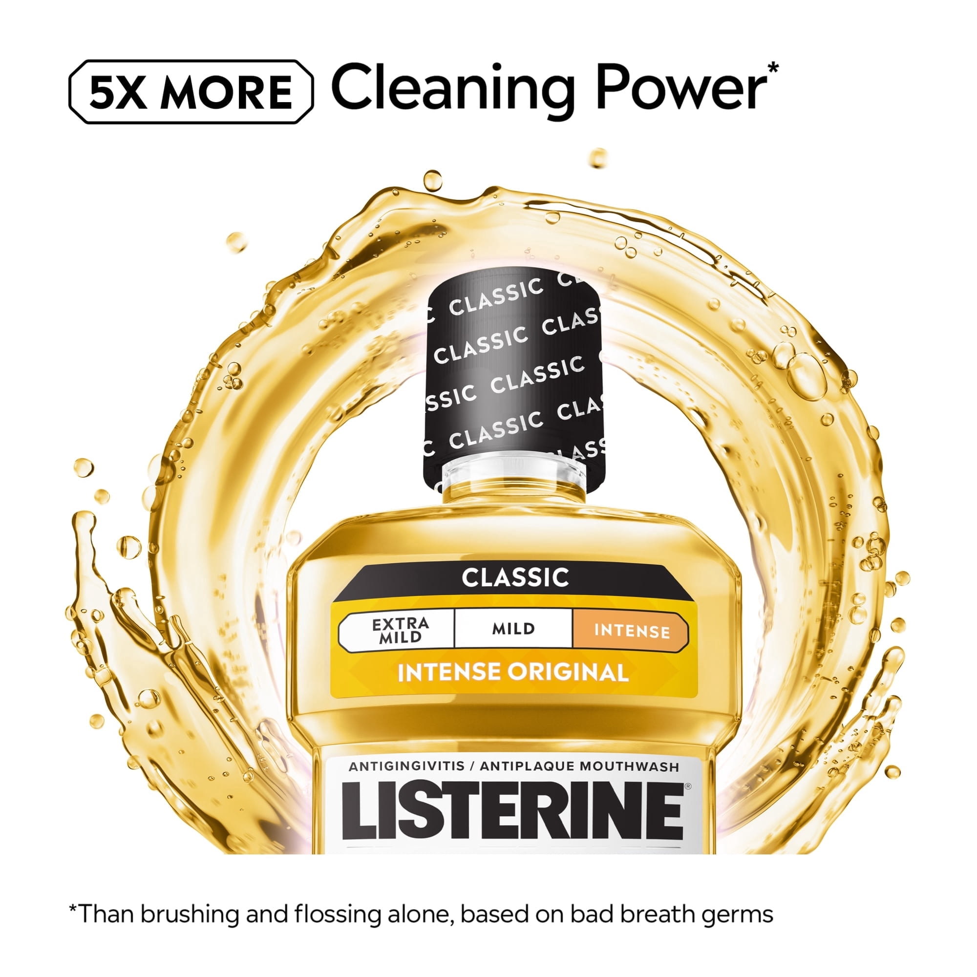 Listerine Original Antiseptic Mouthwash for Bad Breath, 1.5 L