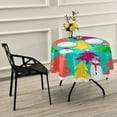 thumbnail image 7 of Dreamtimes Christmas Snowman Round Tablecloth 60", Waterproof Stain and Wrinkle Resistant Washable Decorative Table Covers for Kitchen Dining Tabletop Party Outdoor Picnic, 7 of 7