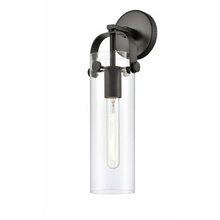 

Innovations Lighting-413-1W-BK-4CL-LED-Pilaster - 4.88 Inch 4W 1 LED Wall Sconce Matte Black Finish