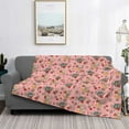 thumbnail image 2 of Yiaed Retro 70s 60s Hippie Flower Print Blanket Throw Blanket Soft Cozy Flannel Blanket for Home Bed Sofa Couch Chair-40"x30", 2 of 6
