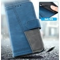 thumbnail image 2 of Allytech Wallet Case for Samsung Galaxy S21 (6.2 inch), Premium PU Leather Card Holder [RFID Blocking] Flip Folio Kickstand Magnetic Closure Wallet Hand Strap Case for Galaxy S21 2021, Blue, 2 of 6