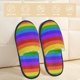 thumbnail image 2 of Fotbe Colorful Glitter Rainbow Pantuflas Peludas para Mujer con Estampado, Zapatillas de Peluche, Zapatos de Invierno para Casa, Uso Interior y Exterior-Large, 2 of 8