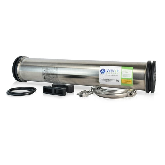 WECO SS4021 Reverse Osmosis Membrane Housing 304 Stainless Steel ½" X ½" FNPT