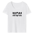 thumbnail image 2 of Camiseta de mujer Camiseta básica Día de la Madre Tops de manga corta Camiseta Mamá Casual Moda Verano Tops Ropa para desplazarse Trabajo de oficina XL, 2 of 8