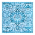 thumbnail image 3 of Unique Loom Renaissance Collection Area Rug - Roma (10' 6" Square Aqua Blue/Light Blue), 3 of 7