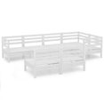 thumbnail image 2 of vidaXL 7 Piece Garden Lounge Set Solid Pinewood White, 2 of 6