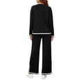 thumbnail image 6 of UVN Outfits Sets for Women Casual 2 Piece Lounge Sets Fall Long Sleeve Tops and Wide Leg Pants Tracksuits Pajamas Sets with Pockets, 6 of 11