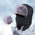 thumbnail image 4 of Unisex Cap Plush Lining Ear Protection Autumn Winter Thicken Warm Couple Hat for Skiing, 4 of 10