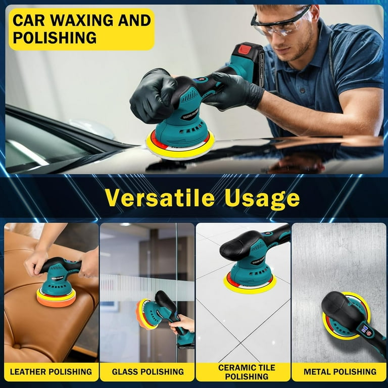Xiwern Orbital Buffer Polisher Cordless 6 Speed for Dewalt 20V Battery Battery Not Included Walmart