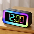 thumbnail image 1 of CNKOO RGB Colorful Alarm Clock Students Digital Wake Up Alarm Clock for Bedroom Living Room Tables, 1 of 1