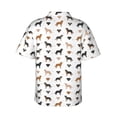 thumbnail image 3 of Daiia Labrador Retriever Dog Hawaiian Shirt for Men Gentle Cotton Regular Short Sleeve Casual-X-Large, 3 of 9
