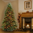 thumbnail image 4 of National Tree Company 7 ft. Pre-Lit Artificial Christmas Tree, Green, Dunhill Fir, Multicolor Lights, Includes Stand, 4 of 4
