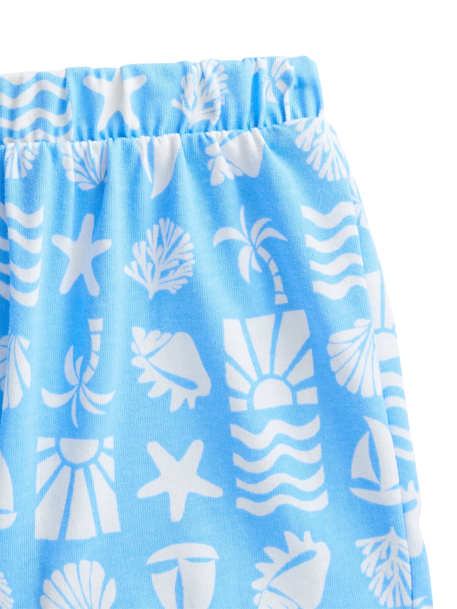 Wonder Nation Toddler Girls Ribbed Tank Top and Shorts 2-Piece Set, Sizes 12M–5T