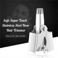 thumbnail image 6 of Yatlte Manual Nose Hair Trimmer, Stainless Steel, Waterproof, Nose Clippers, 360° Rotating Hair Trimmer, Washable Nose Hair Remover, Metal, 6 of 7