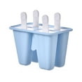 thumbnail image 3 of WKSCLPAI Silicone Popsicle Molds Clearance 4-Cavity,Food-Grade Homemade Popsicle Molds Ice Pop Cream Molds,DIY Ice Pop Mold with 4 Reusable Sticks, Non-Stick Flat Design,BPA-Free,Blue, 3 of 3
