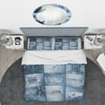 thumbnail image 2 of Designart 'Blue Jeans Close-ups' Modern & Contemporary Duvet Cover Set, 2 of 4