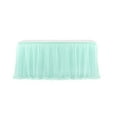 thumbnail image 1 of TOWED22 Tulle Table Skirt High-End Gold-Rimmed Mesh Birthday Wedding Party Decoration(green), 1 of 5