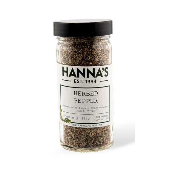 Hanna's Herbed Pepper, 4 fl oz Glass Jar