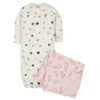 Modern Moments by Gerber Baby Girl Gown and Swaddle Blanket, 2-Piece Set, 0/6 Months