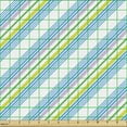 thumbnail image 2 of Ambesonne Retro Fabric by the Yard Upholstery, Endless Colorful Stripes Art, 1 Yard, Yellow Green Sea Blue, 2 of 5