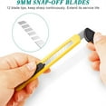 thumbnail image 5 of 4 Pack Box Cutter, 9mm Snap-off Utility Knife, Box Cutter Retractable for Opening Packages Cartons, Box Opener, Disposable Razor Knife Exacto Knife Perfect for Office and Home use, 5 of 6