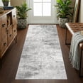 thumbnail image 5 of Washable Abstract 2x6 Kitchen Rug: Non-slip Sink Stove Floor Mat Water-resistant Entryway Bathroom Carpet Soft Dining Room Bedroom Runner For Family With Dogs Modern Home Decor(2x6 Light/grey), 5 of 9