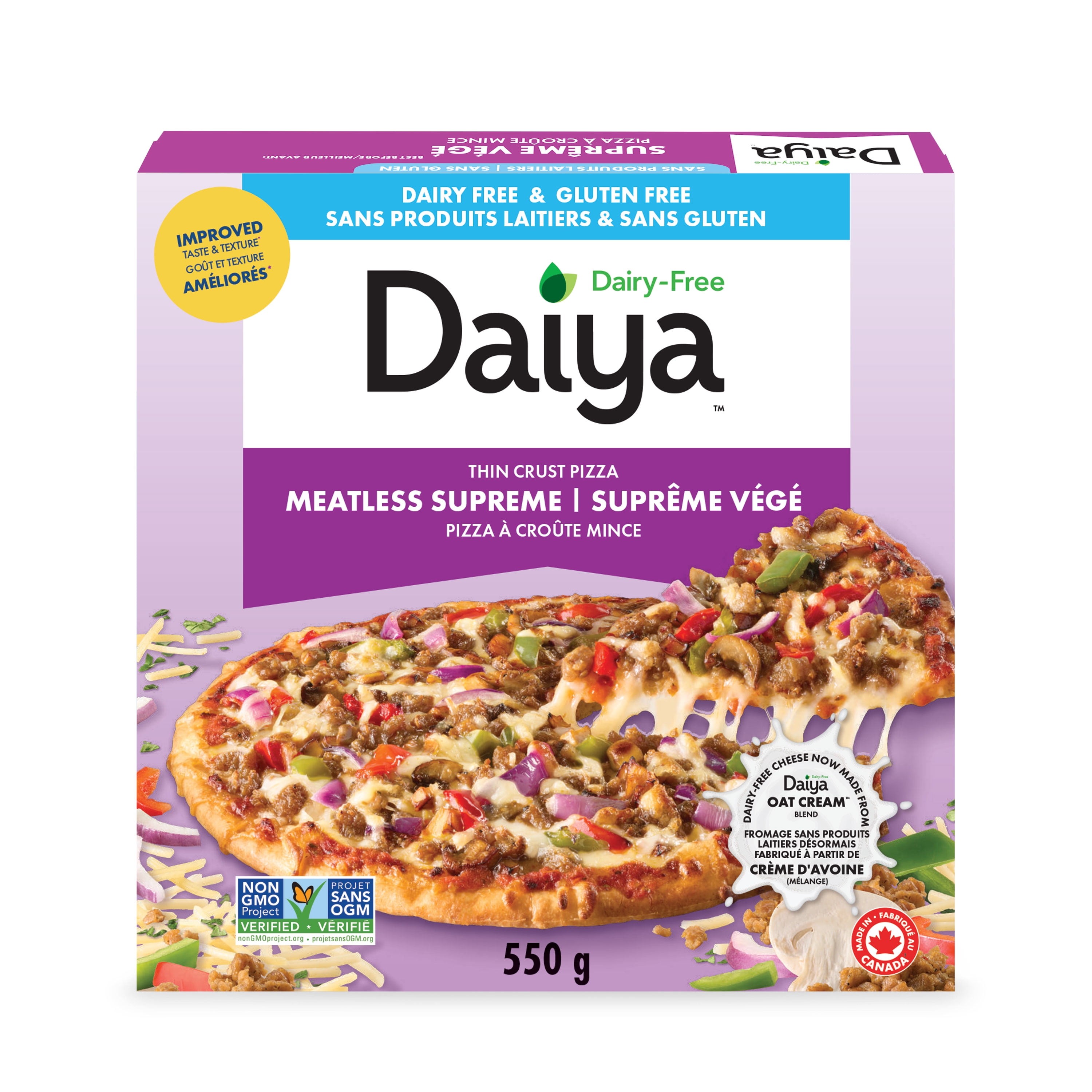 Daiya Dairy Free Gluten Free Supreme Pizza, Vegan (Frozen), 550g