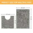 thumbnail image 4 of Tripumer  Bathroom Rugs Sets 2 Piece Chenille Bathroom Mat Sets Shaggy Microfiber Rugs Sets Bathroom Mats for Bathroom Extra Soft Absorbent Light Gray, 4 of 8
