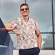 thumbnail image 4 of Fotbe Autumn Floral Deer Camiseta Polo de Golf para Hombre con Estampado – Camisa Deportiva Transpirable con Cuello Abotonado-XX-Large, 4 of 6