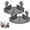 Gray, variant on Triangle Suction Cup Shower Caddy Set – No-Drill Corner Shower Shelves with Towel Bar and Hooks, Strong Hold Bathroom Organizer