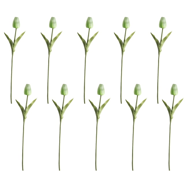 10 Uds. De tulipanes falsos de PU, ramo de flores artificiales de tacto Real para decoración de boda, oficina en casa
