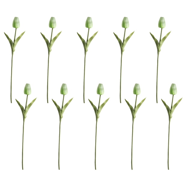 10 Uds. De tulipanes falsos de PU, ramo de flores artificiales de tacto Real para decoración de boda, oficina en casa