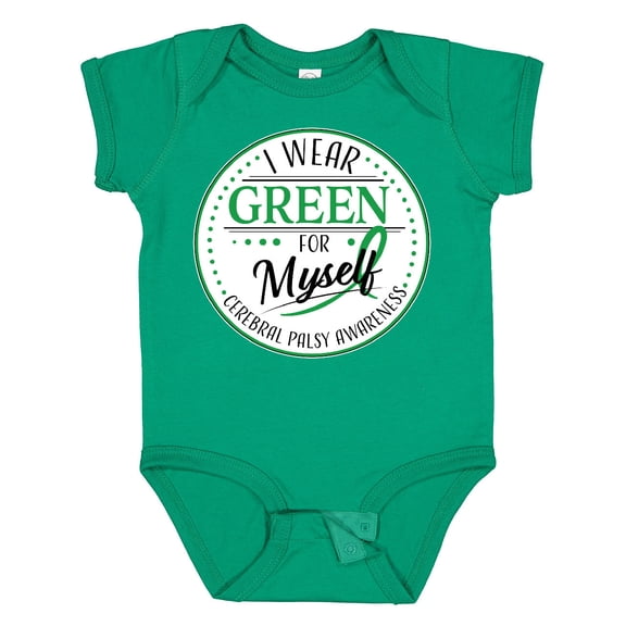 Inktastic I Wear Green for Myself Cerebral Palsy Awareness Boys or Girls Baby Bodysuit