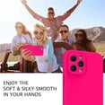 thumbnail image 5 of iPhone 12 Pro Max Case, iPhone 12 Pro Max Liquid Silicone Case with Full Camera Lens Protection Microfiber Lining Protective Phone Cases Cover for iPhone 12 Pro Max 6. 7 inch, Hot Pink, 5 of 8