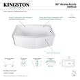 thumbnail image 4 of Aqua Eden VTDR603022R 60-Inch Acrylic Rectangular 3-Wall Alcove Tub, Right Hand Drain Hole in Glossy White, 4 of 6