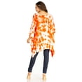 thumbnail image 2 of Sakkas Adalwin Second TieDye Desert Sun Circle Ponch Tunic Top Blouse W/Embroidery - 40-Orange - One Size, 2 of 5