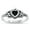 Black Simulated Onyx, variant on CHOOSE YOUR COLOR Vintage Heart Simulated Black Onyx Ring .925 Sterling Silver Band CZ Female Size 9